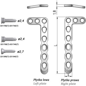 Płytka blokowana “L” do nasady dalszej kości promieniowej (szeroka)