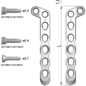 Płytka blokowana “L” ukośna, do nasady dalszej kości promieniowej (wąska)