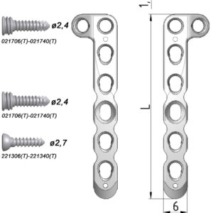 Płytka blokowana “L” do nasady dalszej kości promieniowej (wąska)