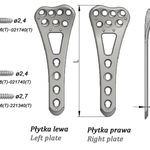 Płytka blokowana do nasady dalszej kości promieniowej, dłoniowa szeroka